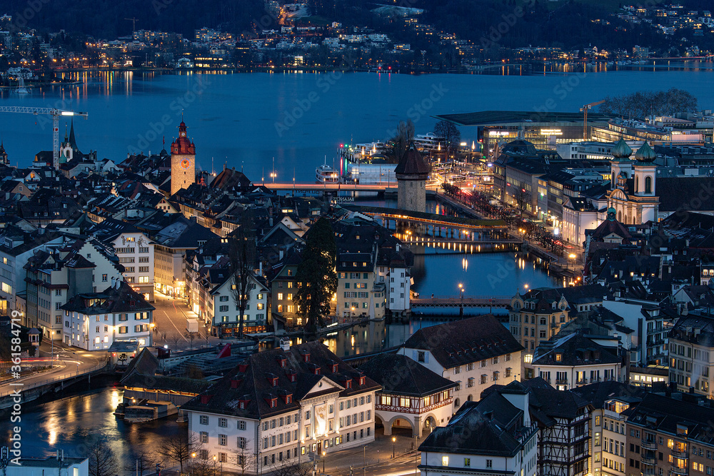 Luzern by night, Schweiz