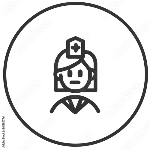 Nurse frontline worker icon vector illustration