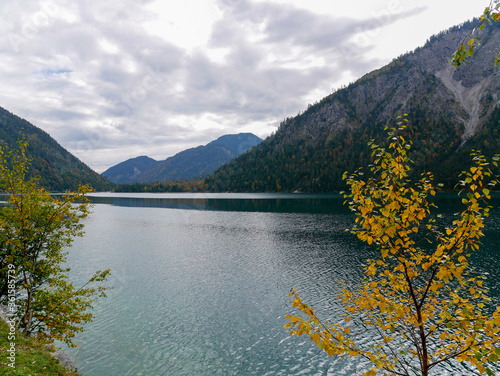 Beautiful lake landscape in austria in autumn
