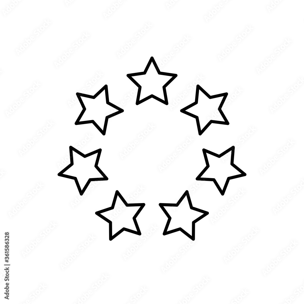 Circle Star Border Icon Vector Template Illustration Design Circle Star Border Icon Vector Template Illustration Design
