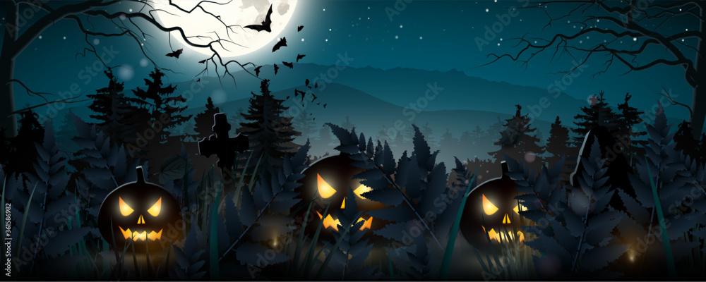 Halloween banner Stock Vector | Adobe Stock