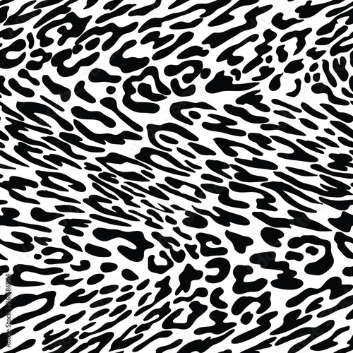 Abstract animal skin background  vector with black and white