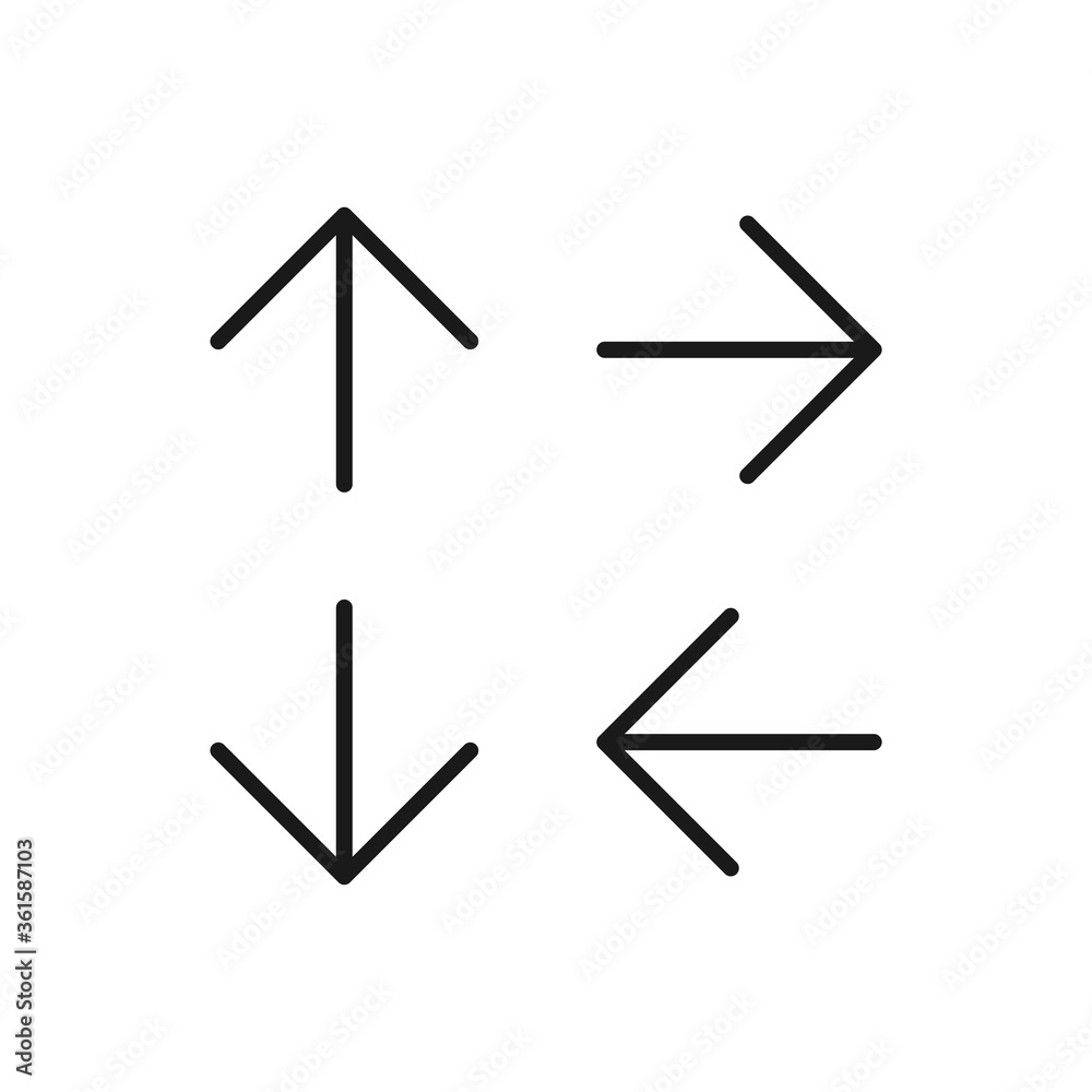 Arrow symbol icon. Vector Illustration Arrow symbol icon. Vector Illustration
