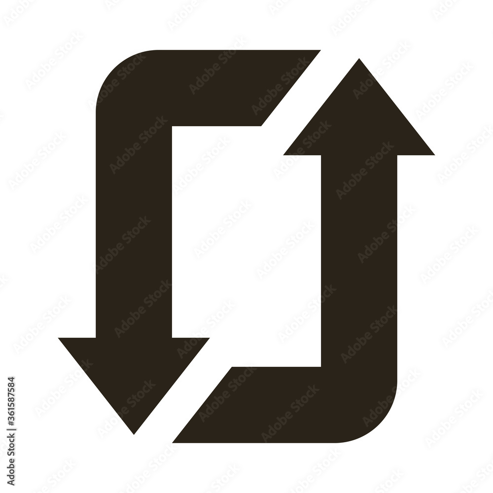 arrow reload silhouette style icon arrow reload silhouette style icon