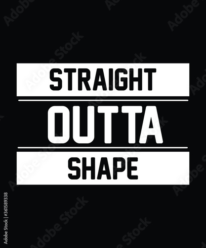 Ladies Fitness T-shirt "Straight Outta Shape". (ID: 361589338)