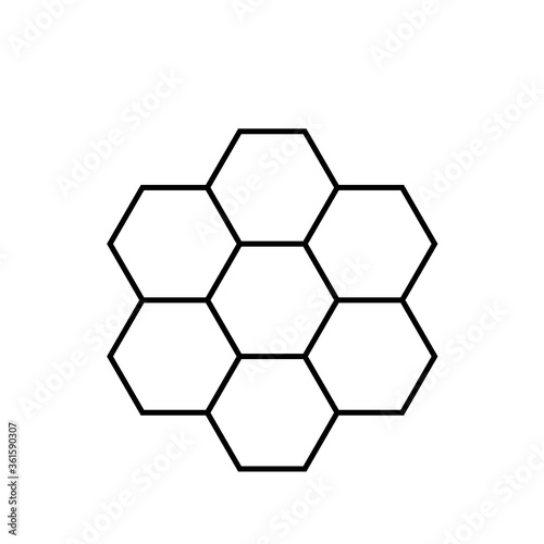 Honeycomb Icon Flat Vector Illustration