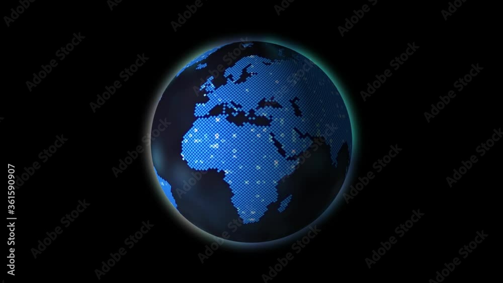 3D Map of the planet. 3D World map. Global social network connection. 3D Map of the planet. 3D World map. Global social network connection.
