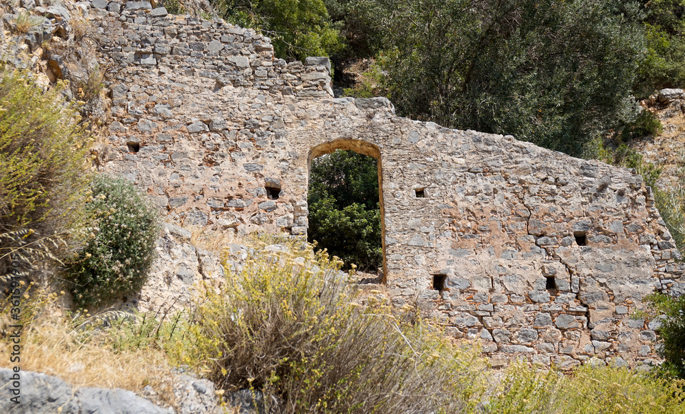 Afkule church ruins in Fethiye, Turkey