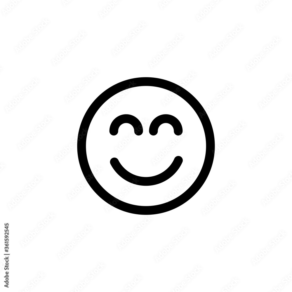 Smile face icon in trendy flat design