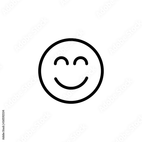 Smile face icon in trendy flat design