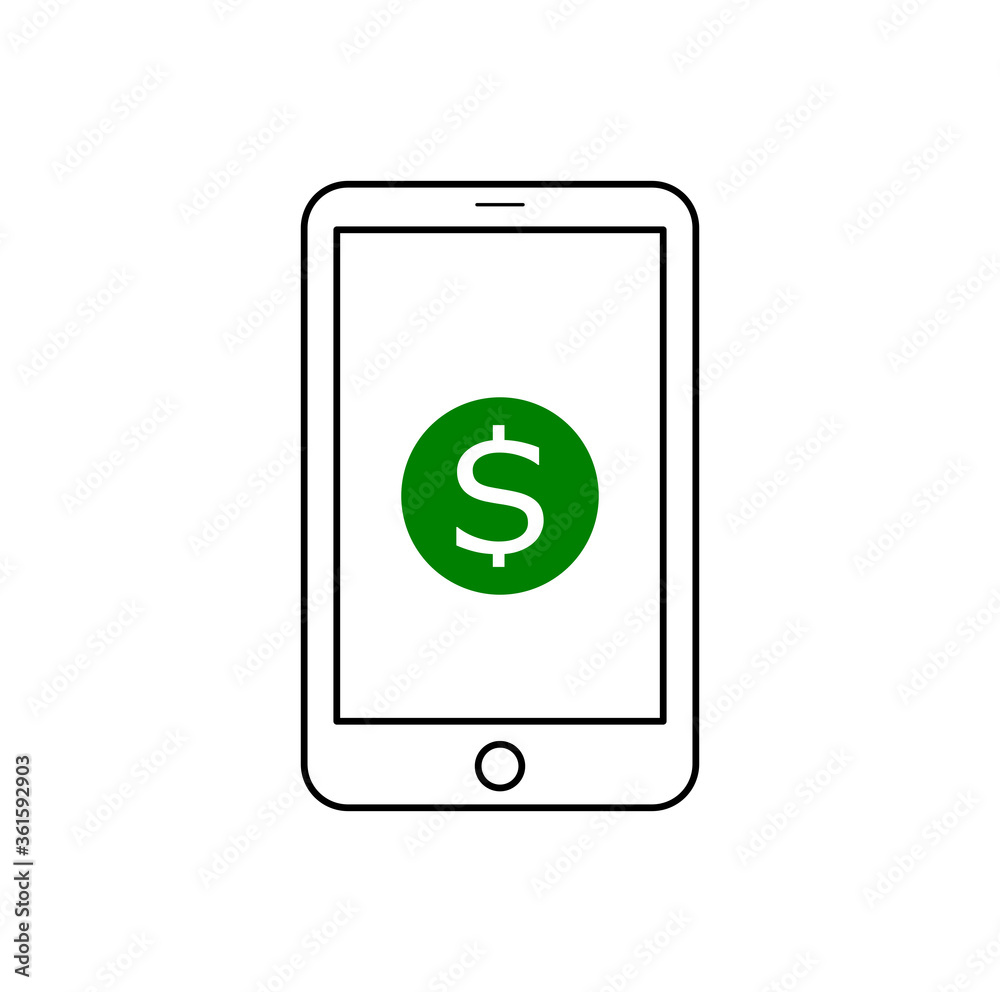 digital mobile wallet vector concept icon. smartphone screen with wallet and credit cards on screen. Internet banking concept. digital mobile wallet vector concept icon. smartphone screen with wallet and credit cards on screen. Internet banking concept.