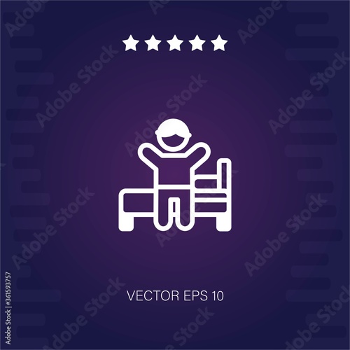 wake up vector icon