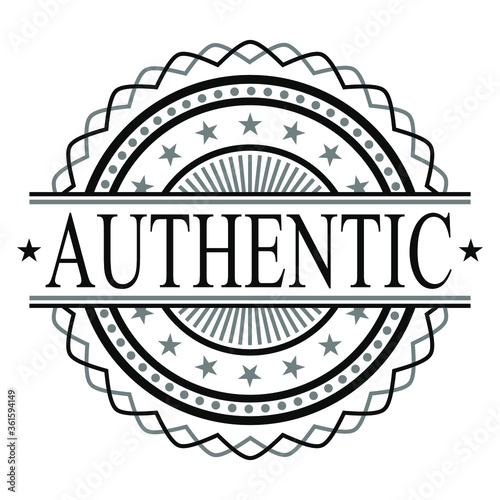 Authentic Certified Original Stamp Design Vector Art.
