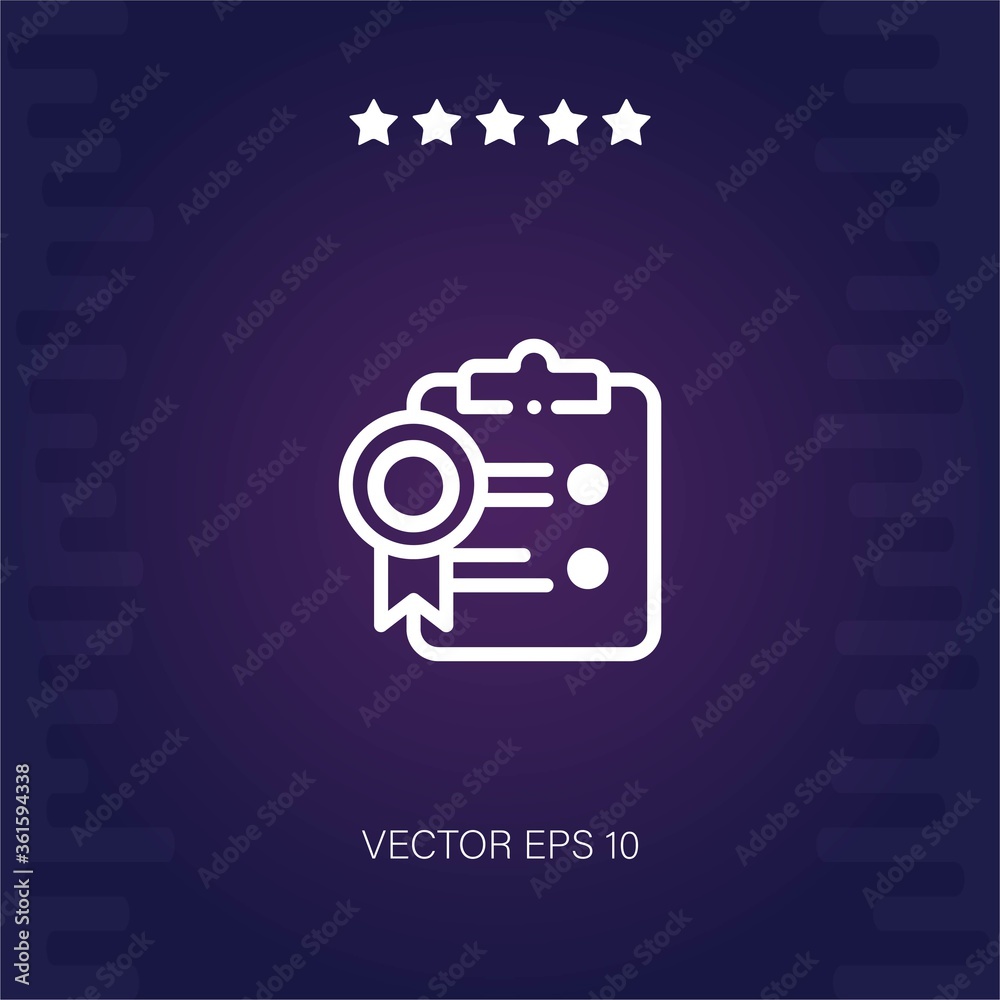 Obraz premium clipboard vector icon