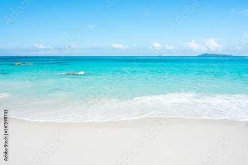 Beautiful beach with white sand and turquoise water