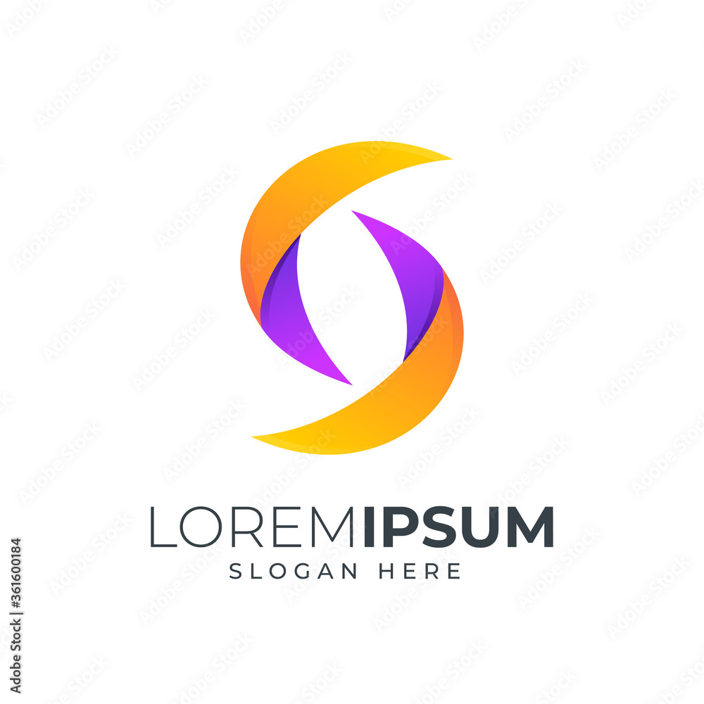 Fototapeta premium abstract letter S logo design