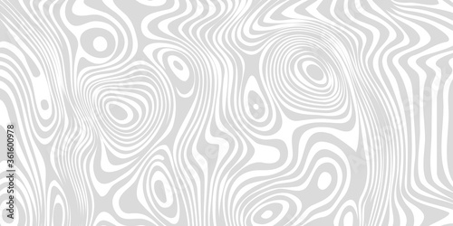Optical illusion wide banner, background with distorted lines