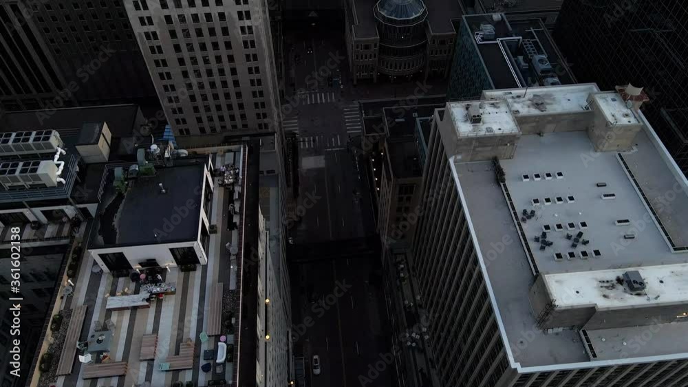 aerial view between buildings in downtown minneapolis, street and buildings in a nice downtown area aerial view between buildings in downtown minneapolis, street and buildings in a nice downtown area