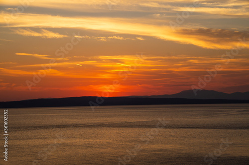 Beautiful scene of sunset over the Ocean  © Soysuda