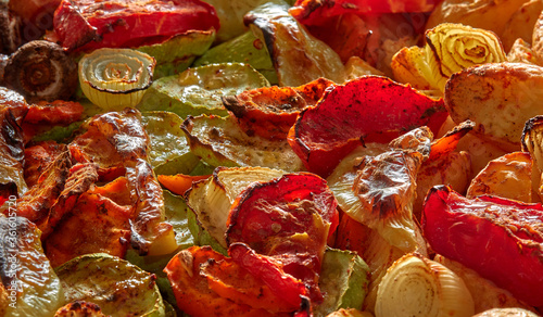  Baked spices seasoned vegetables are one of summer healthy lunch