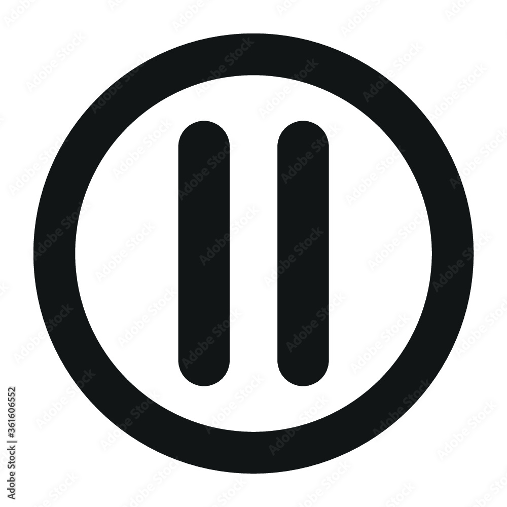 Pause icon, vector illustration. Pause icon, vector illustration.