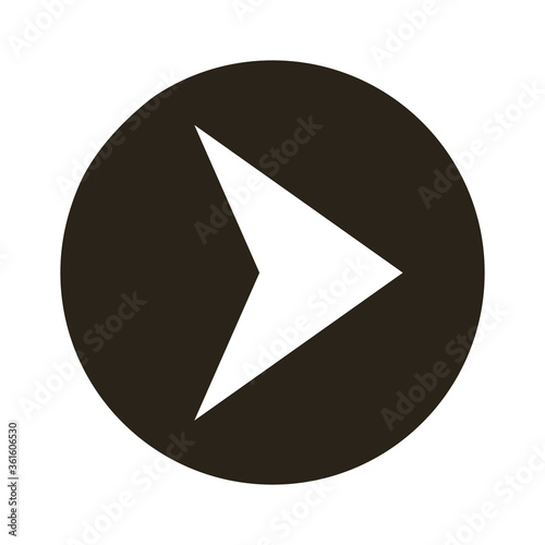 Free Download arrow right direction button silhouette style icon - GFXLoad