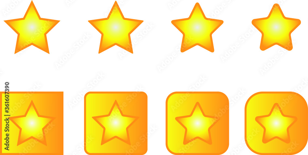 Vector design kit of golden star icons with banner.
Vector design kit of golden star icons with banner.