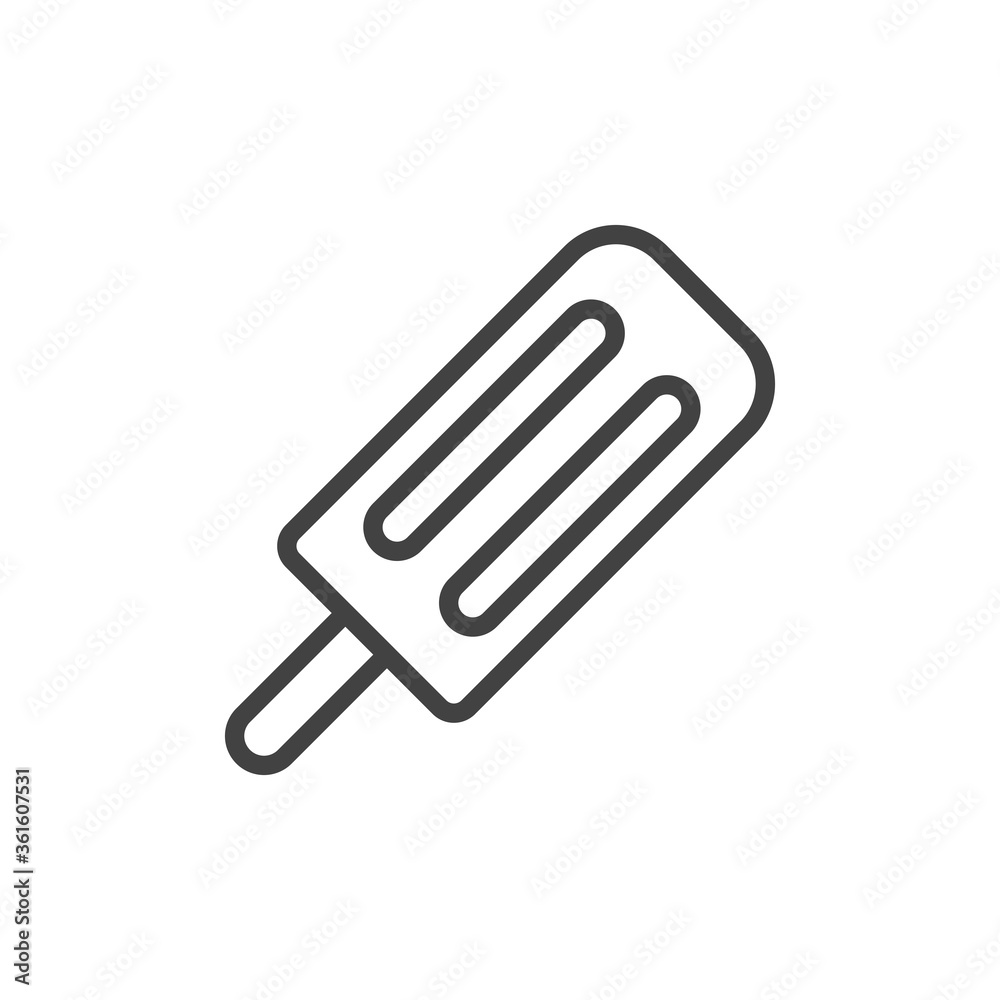 Ice lolly. Eskimo on stick outline icon. Vector Illustration. Ice lolly. Eskimo on stick outline icon. Vector Illustration.