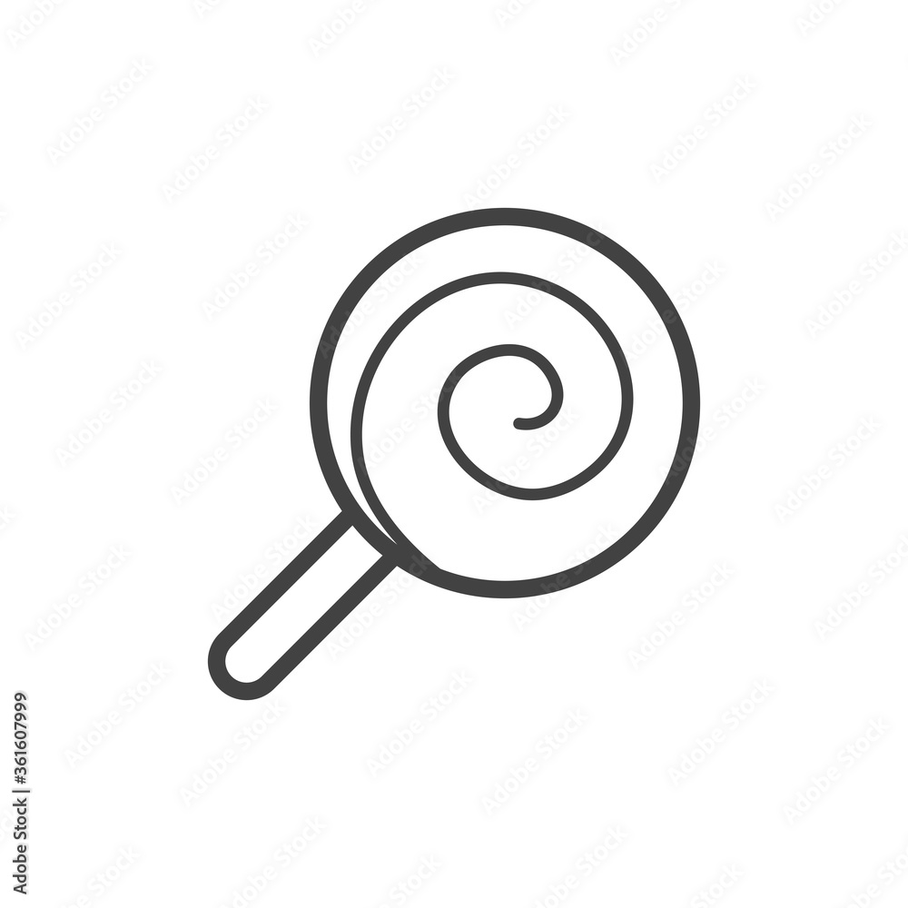 Lollipop outline icon. Vector Illustration. Lollipop outline icon. Vector Illustration.