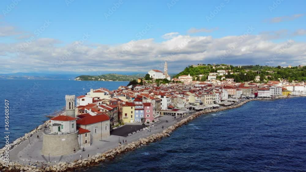 Beautiful aerial views of Piran, Slovenia Beautiful aerial views of Piran, Slovenia
