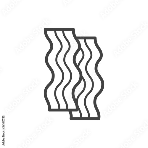 Bacon outline icon. Vector Illustration.
