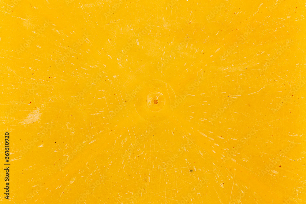 Ταπετσαρία close-up flat texture and background of yellow bakelite or carbolite plastic mat