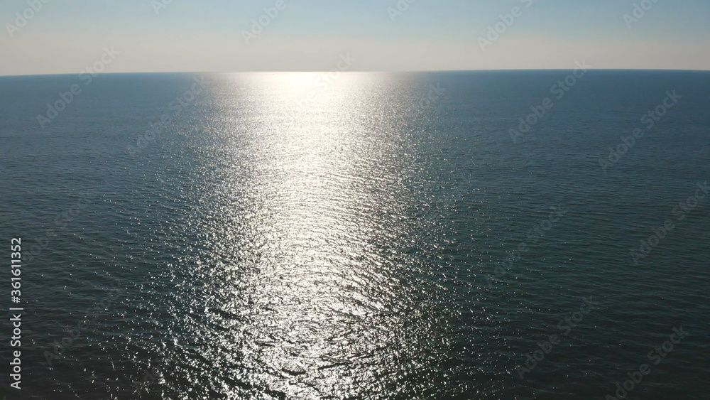 Obraz premium Aerial view of the Indian Ocean from a height.