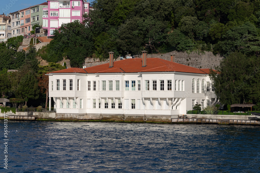 Building in Bosphorus Strait Side of Istanbul, Turkey