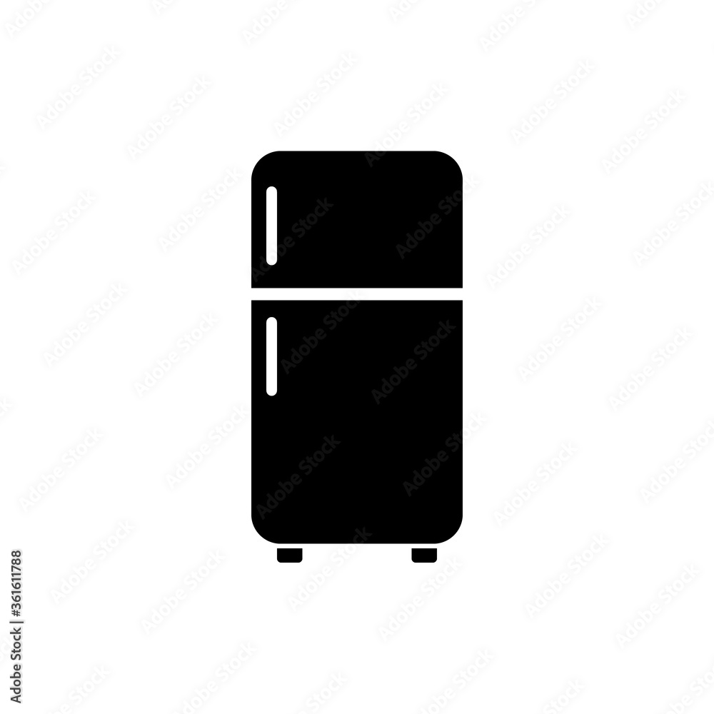 Fridge icon in flat style. Vector illustration on withe background. Isolated. Fridge icon in flat style. Vector illustration on withe background. Isolated.