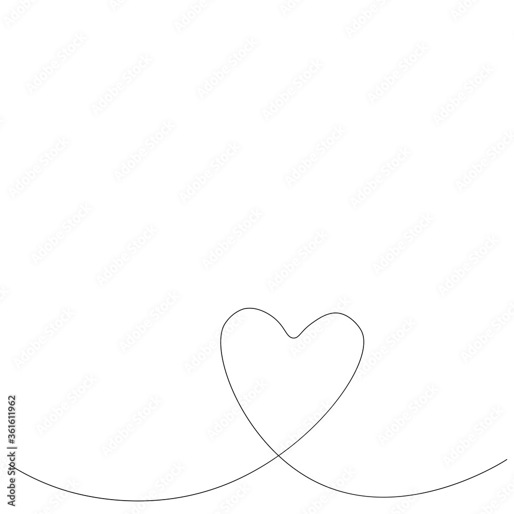Valentines day background with heart vector illustration