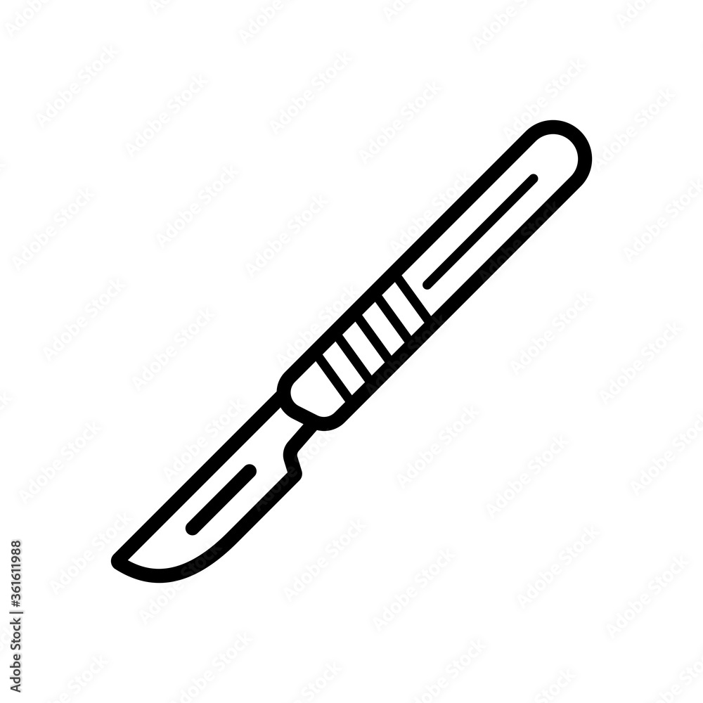 Surgical tools for operations scalpel vector icon Surgical tools for operations scalpel vector icon