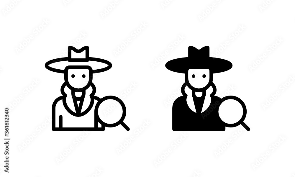 Search Detective, Agent, Spy Icon, Logo, Vector
