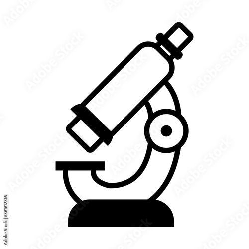 microscope tool icon, line style photo