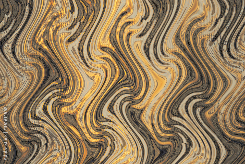 Abstract golden zigzag pattern with waves. Artistic image processing created by photo of sea rising sun. Beautiful multicolor pattern for any decor or design in golden tones. Background image Abstract golden zigzag pattern with waves. Artistic image processing created by photo of sea rising sun. Beautiful multicolor pattern for any decor or design in golden tones. Background image