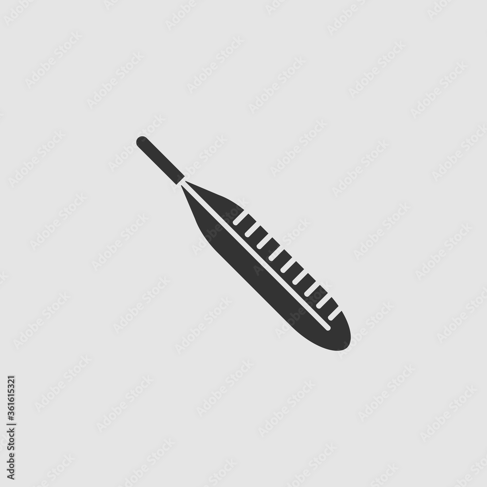 Thermometer icon flat Thermometer icon flat