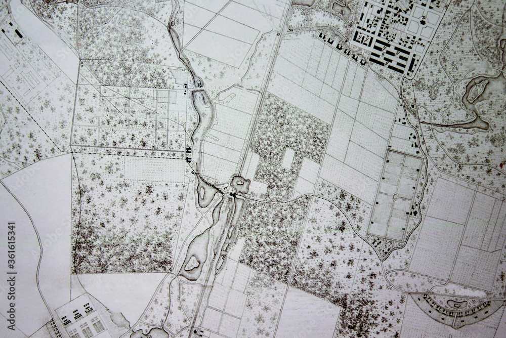 Αυτοκόλλητο Old topographic map of seventeenth century Europe