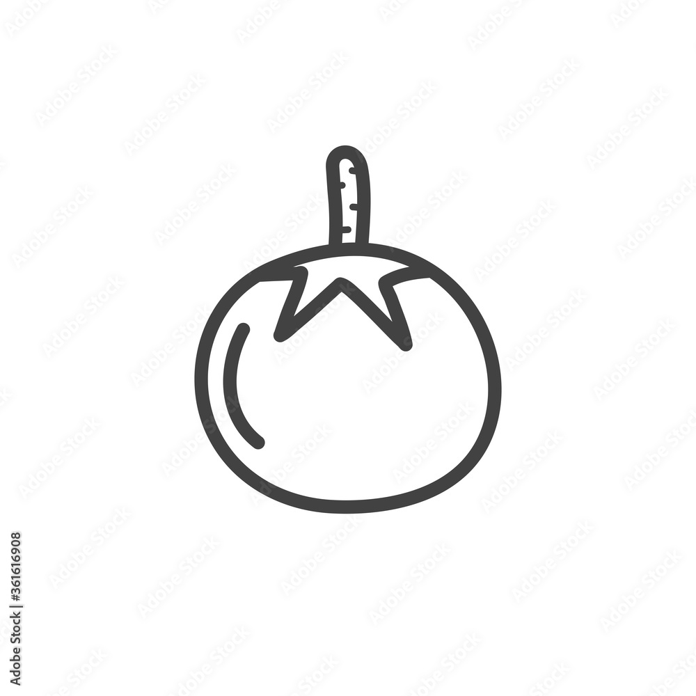Tomato line icon. Vector Illustration. Tomato line icon. Vector Illustration.