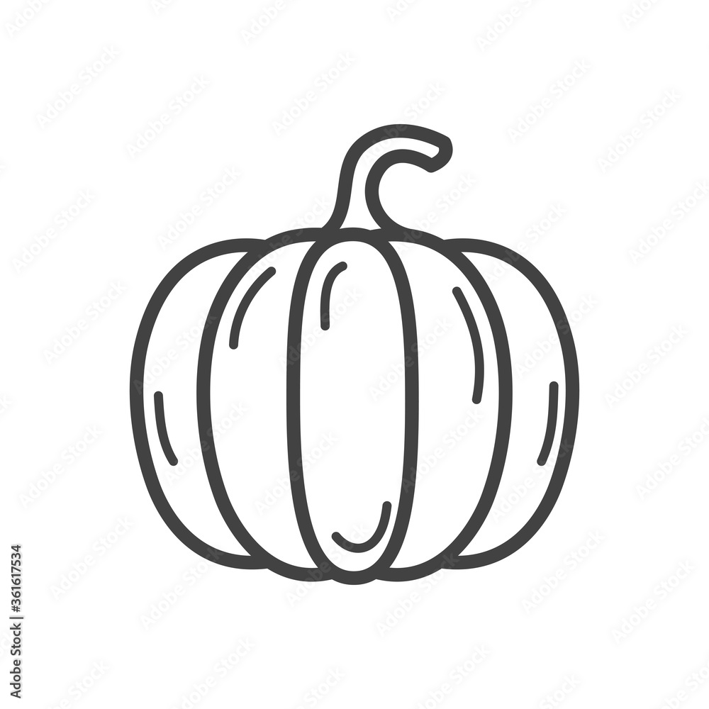 Pumpkin line icon. Vector Illustration. Pumpkin line icon. Vector Illustration.