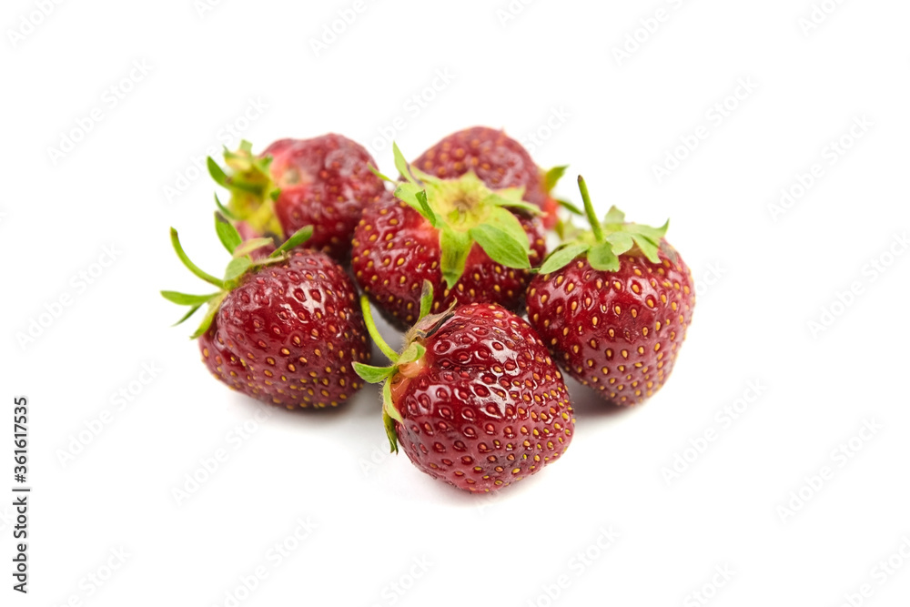 Strawberries isolated on white background. Red ripe berries Strawberries isolated on white background. Red ripe berries