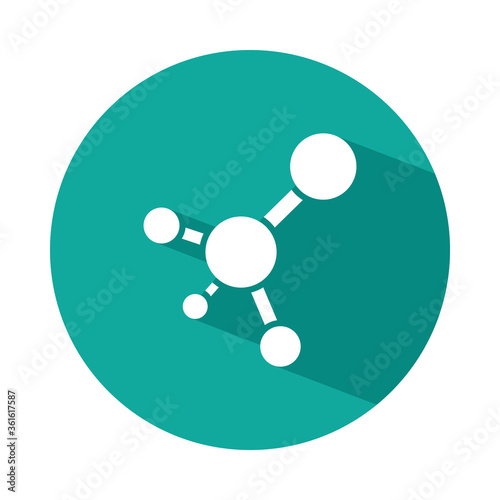 chemical bond icon, block style