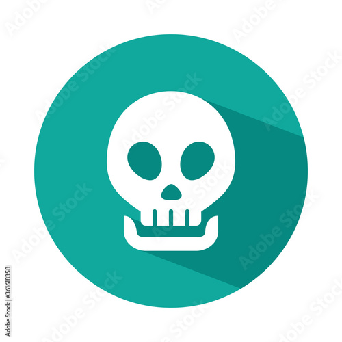 skull icon, block style