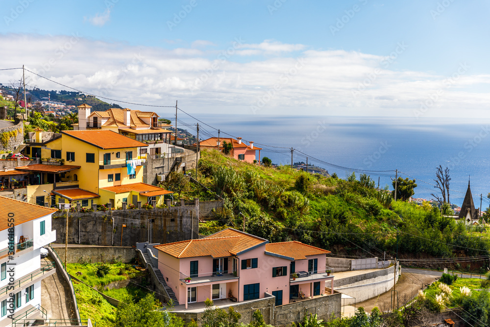 view of the old town of funchal, Portugal