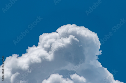 Clouds in blue sky background with copy space