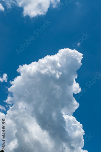 Clouds in blue sky background with copy space